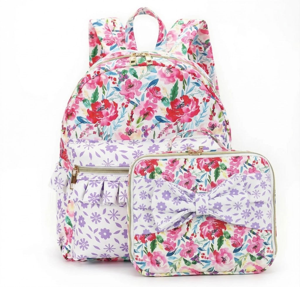 Floral Ruffle Backpack
