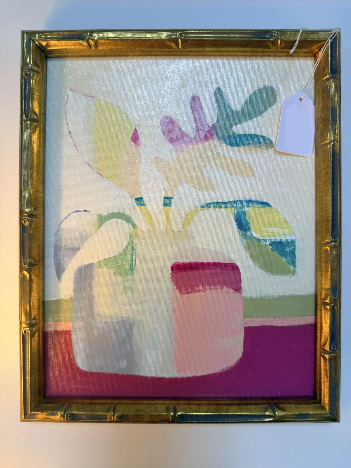 Muted Abstract Flower in Vase Painting