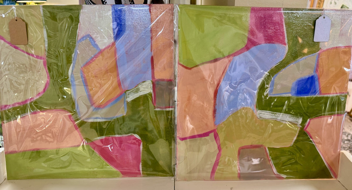12x12 Unframed Abstract Paintings - Set