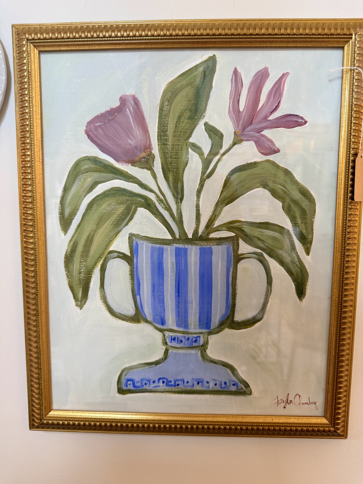11x14 Hand Painted Flower in Goblet