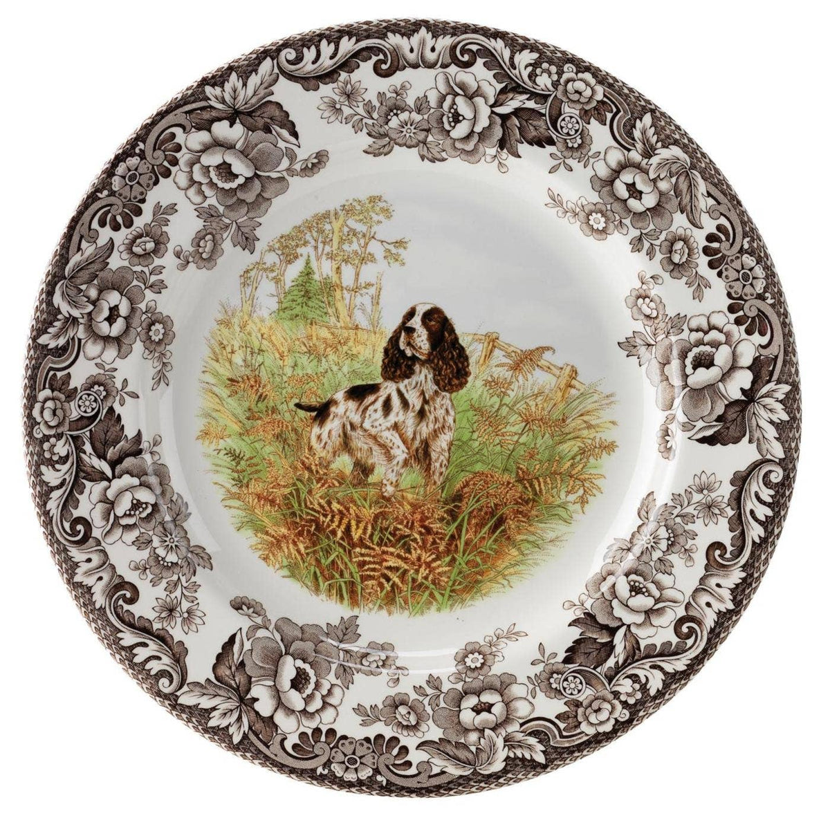 Spode Woodland Salad Plate 8 inch (English Springer Spaniel)