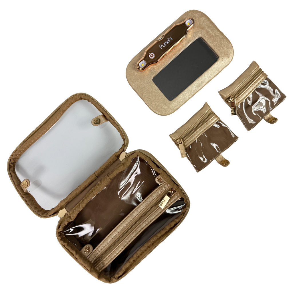 LITTMINI • Lighted Mirror Case • Gold