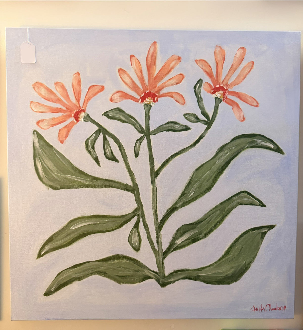 24x24 Floral Canvas