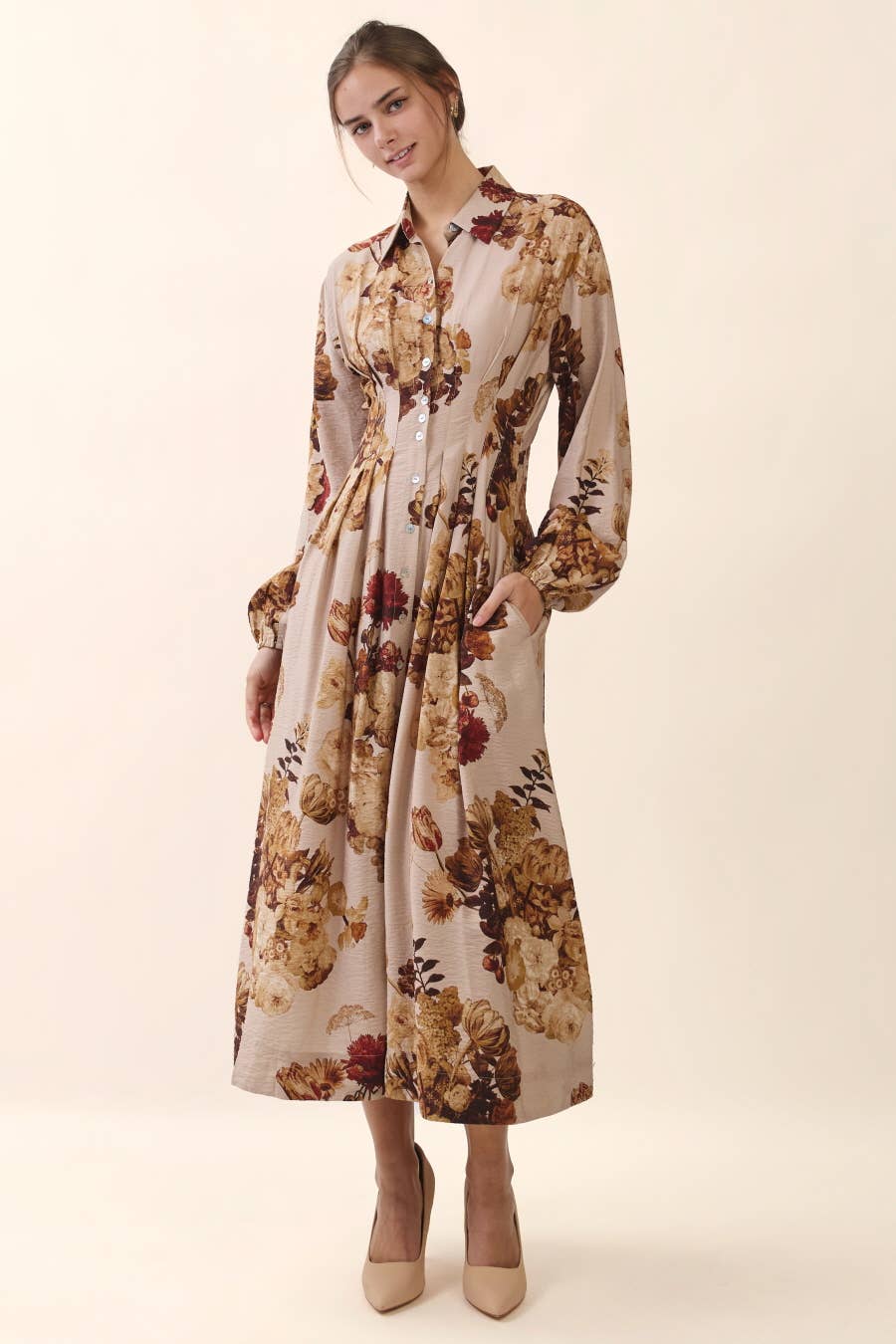 Floral Print Midi Dress
