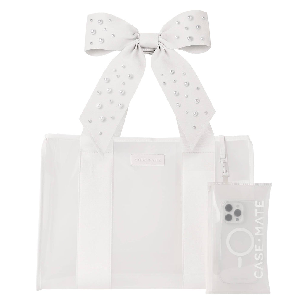 Case-Mate Ivory Pearl Bow Jelly Tote Bag