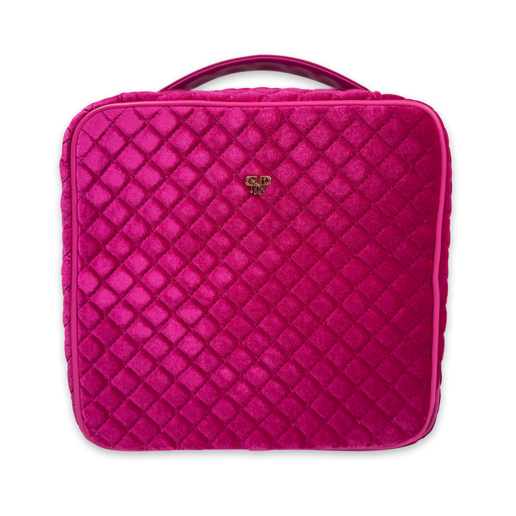 Mini Diva Makeup Case - Fuchsia Velvet
