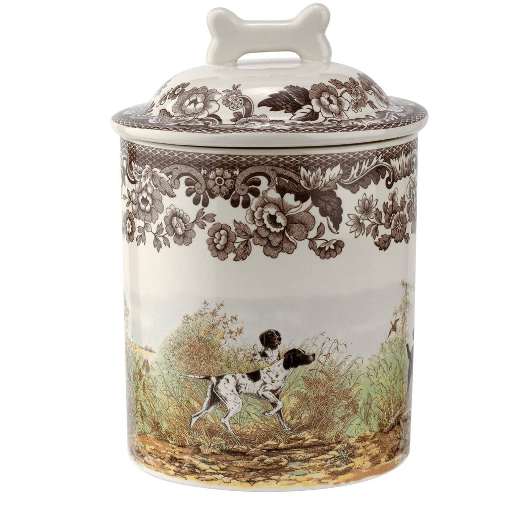 Spode Woodland 7 Inch Treat Jar Assorted Dogs