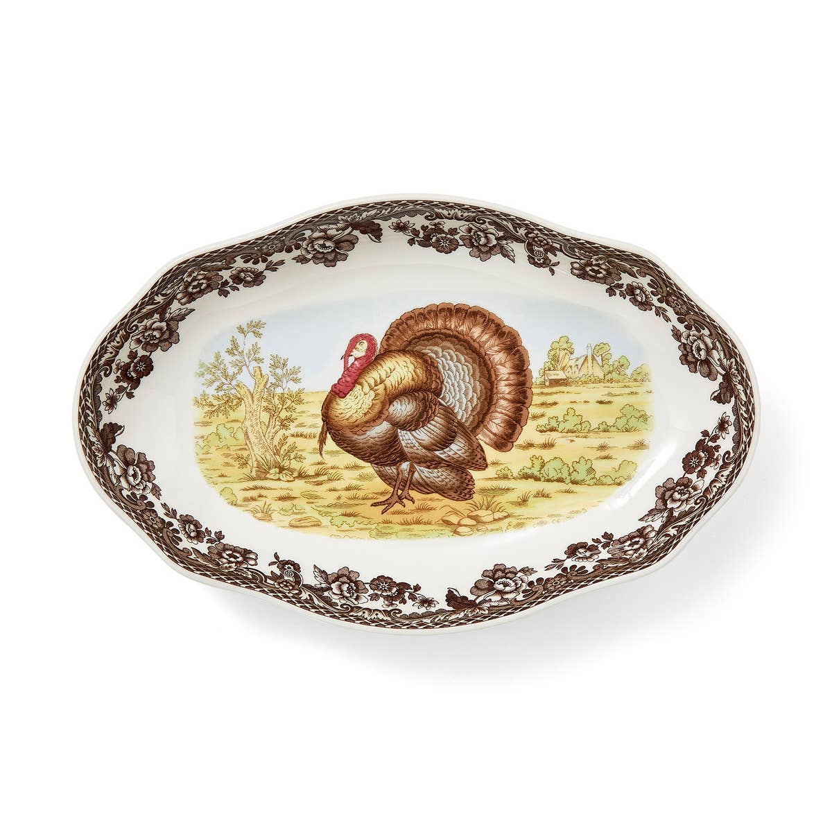 Woodland TURKEY PICKLE DISH 8.5"