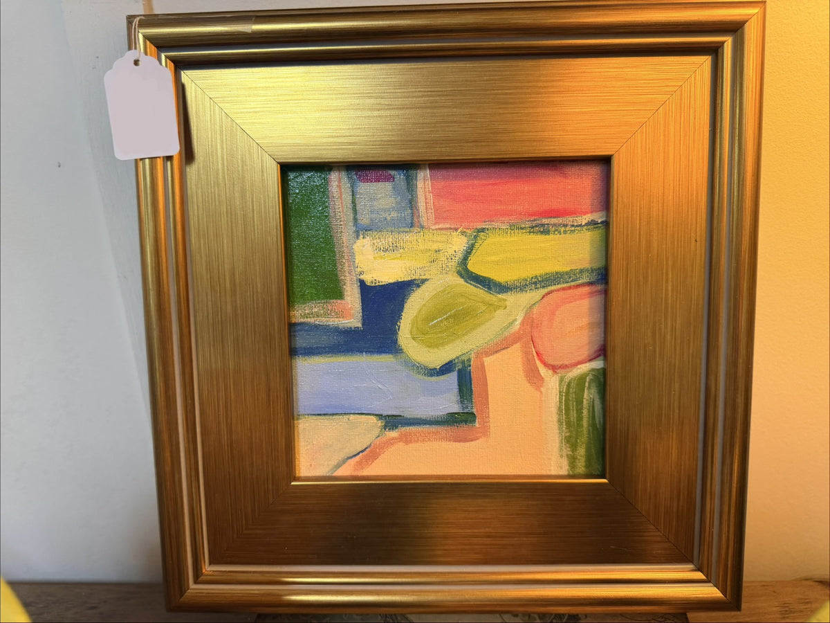 Gold Framed 8x8 Abstract Painting