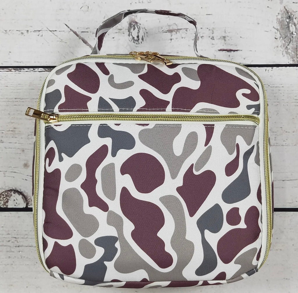 Old School Camouflage Backpack and Lunchbox