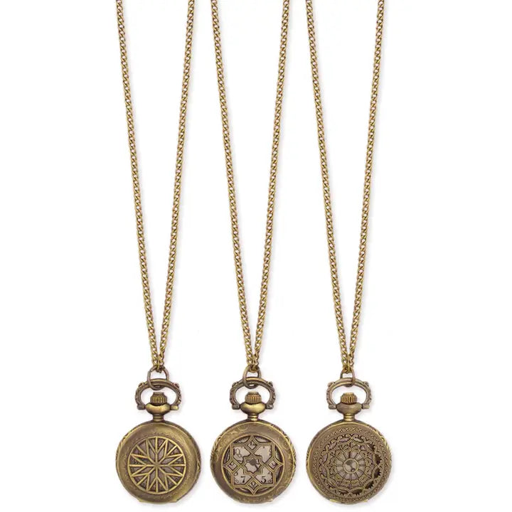 Cutout Watch Necklace - Long