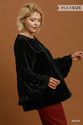 Velvet Bell Sleeve Top