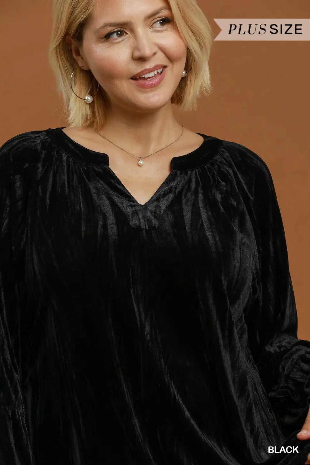 Velvet Bell Sleeve Top