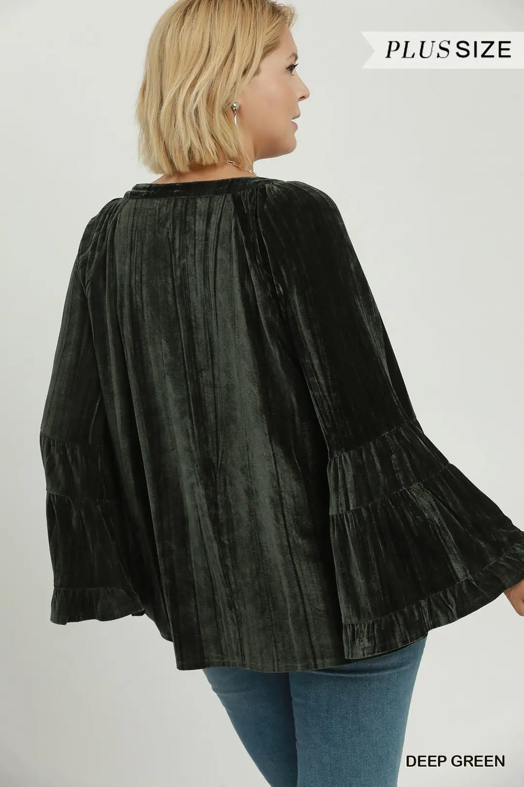 Velvet Bell Sleeve Top