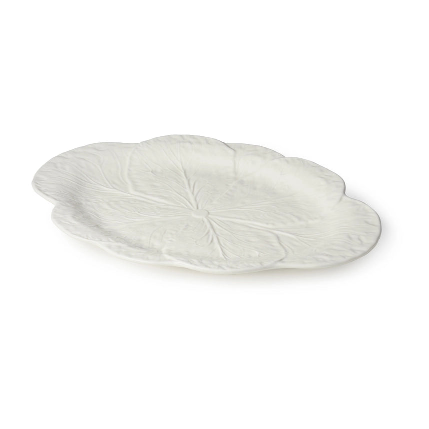 Le Jardin White Cabbage Oval Platter