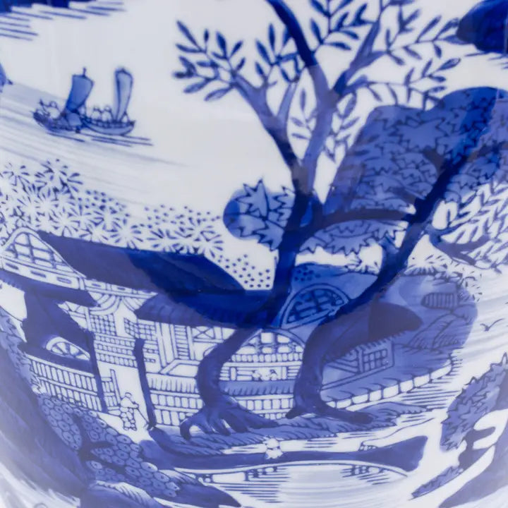 Blue and White Hand Painted Garden Stool