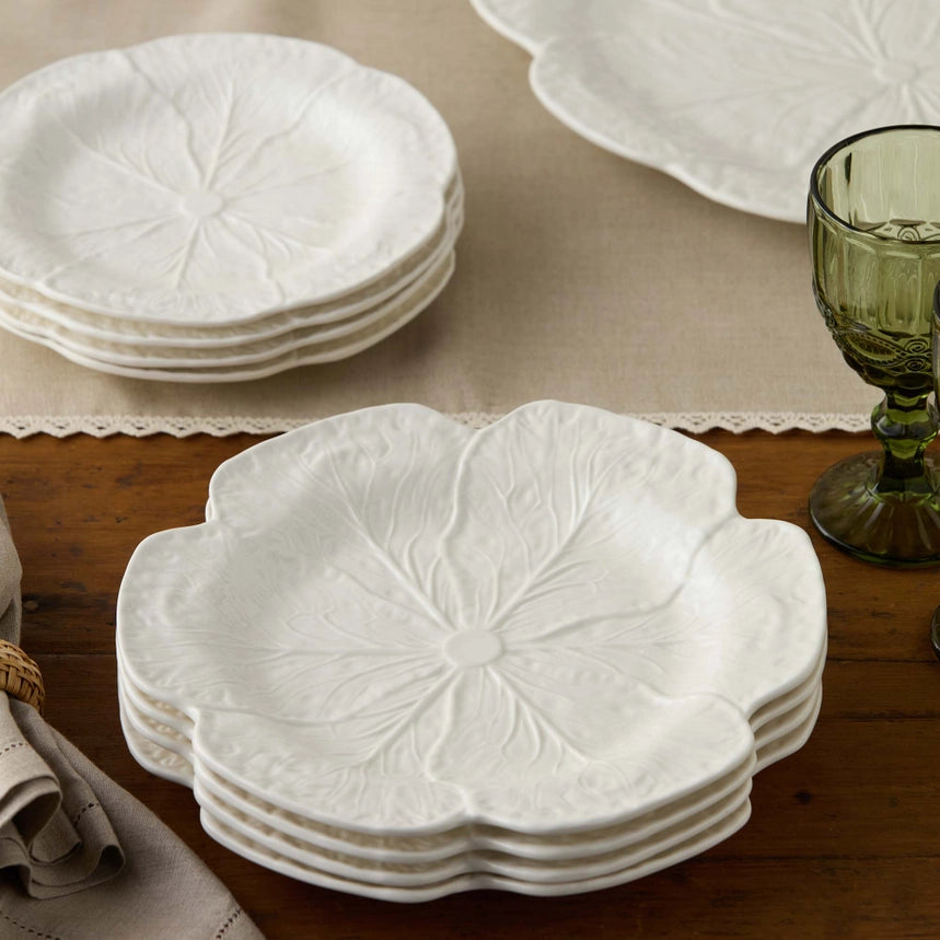 Le Jardin White Cabbage Dinner Plate