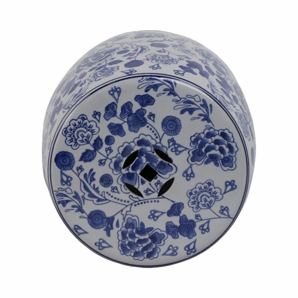 Hydrangea Chinoiserie Garden Stool