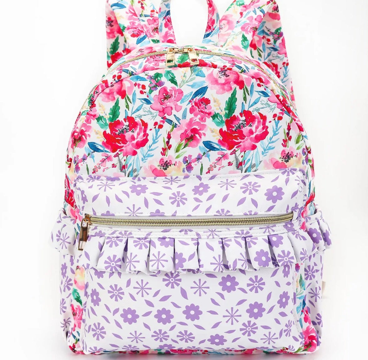 Floral Ruffle Backpack