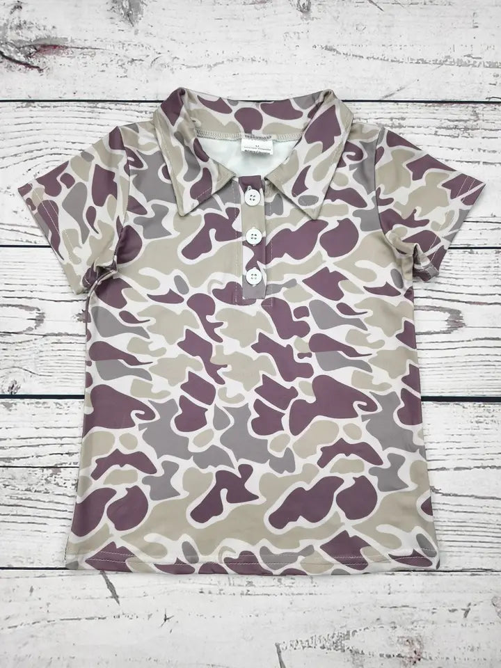 Boys' Camouflage Polo