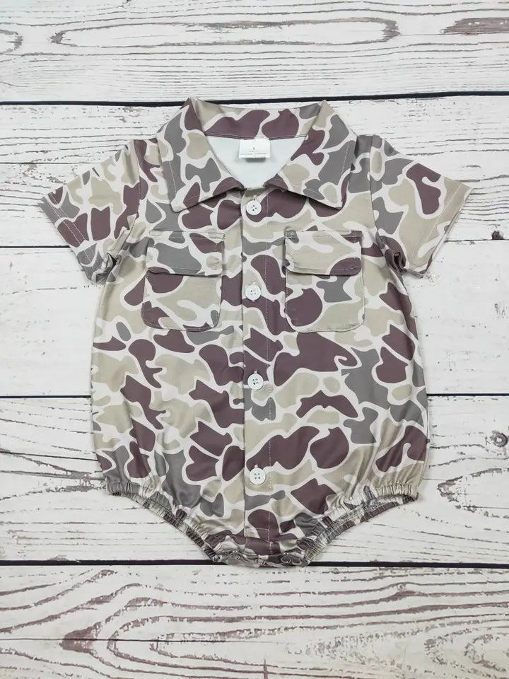 Boys' Camouflage Polo Bubble