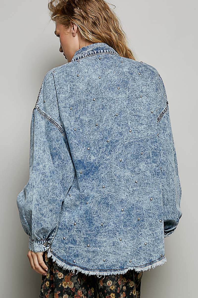 Oversized Studded Shacket