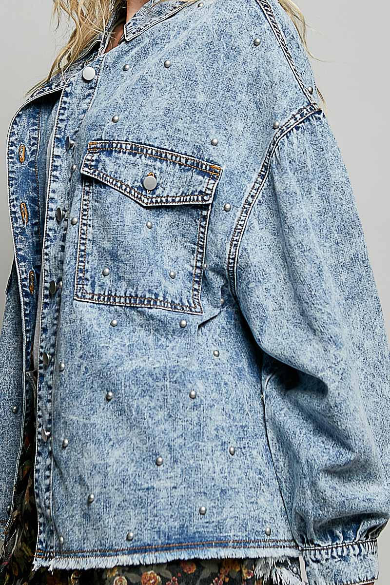 Oversized Studded Shacket