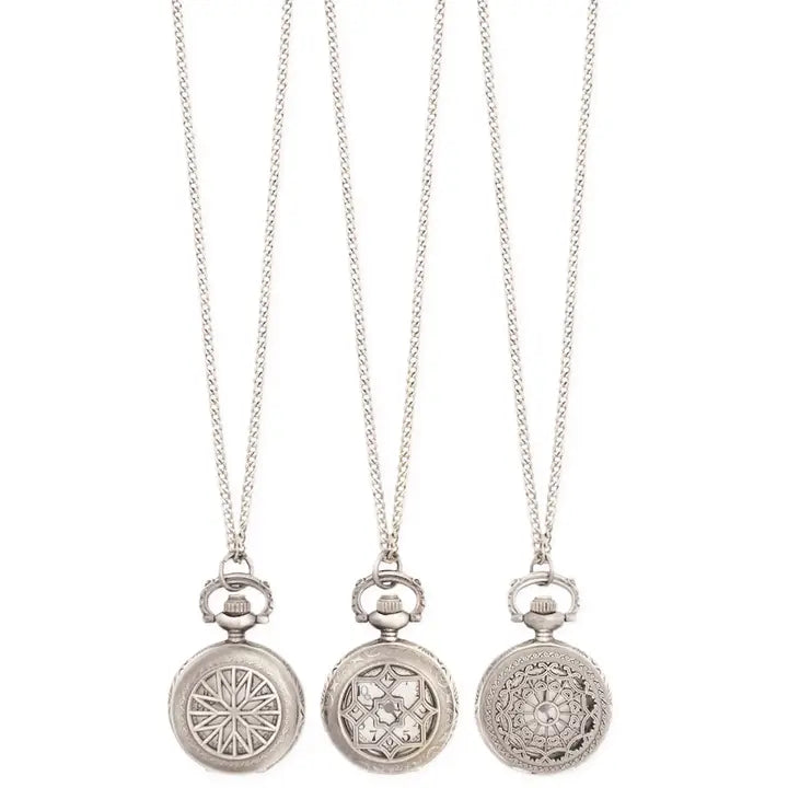 Cutout Watch Necklace - Long