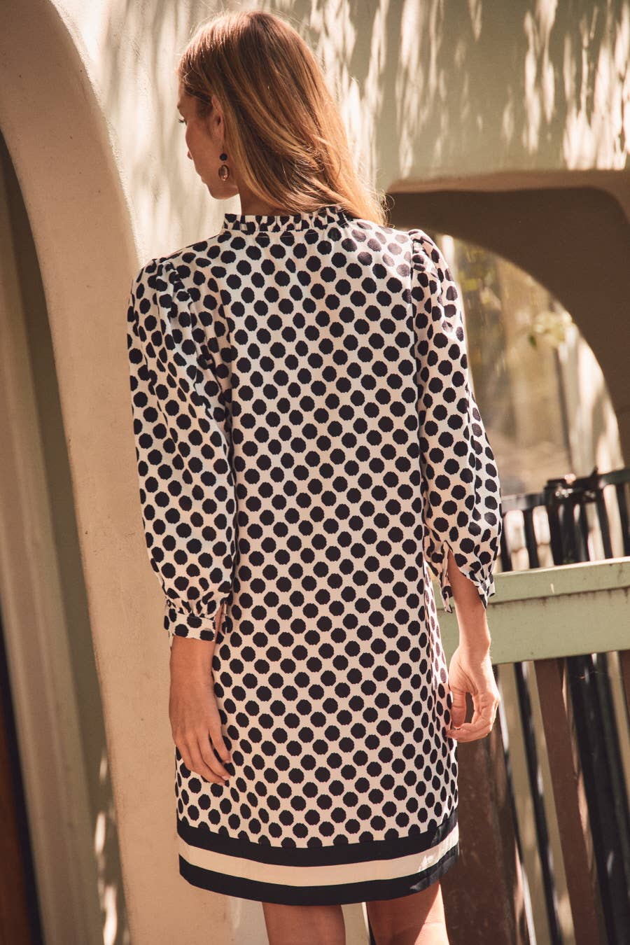 Allover Polka Dot Shift Dress