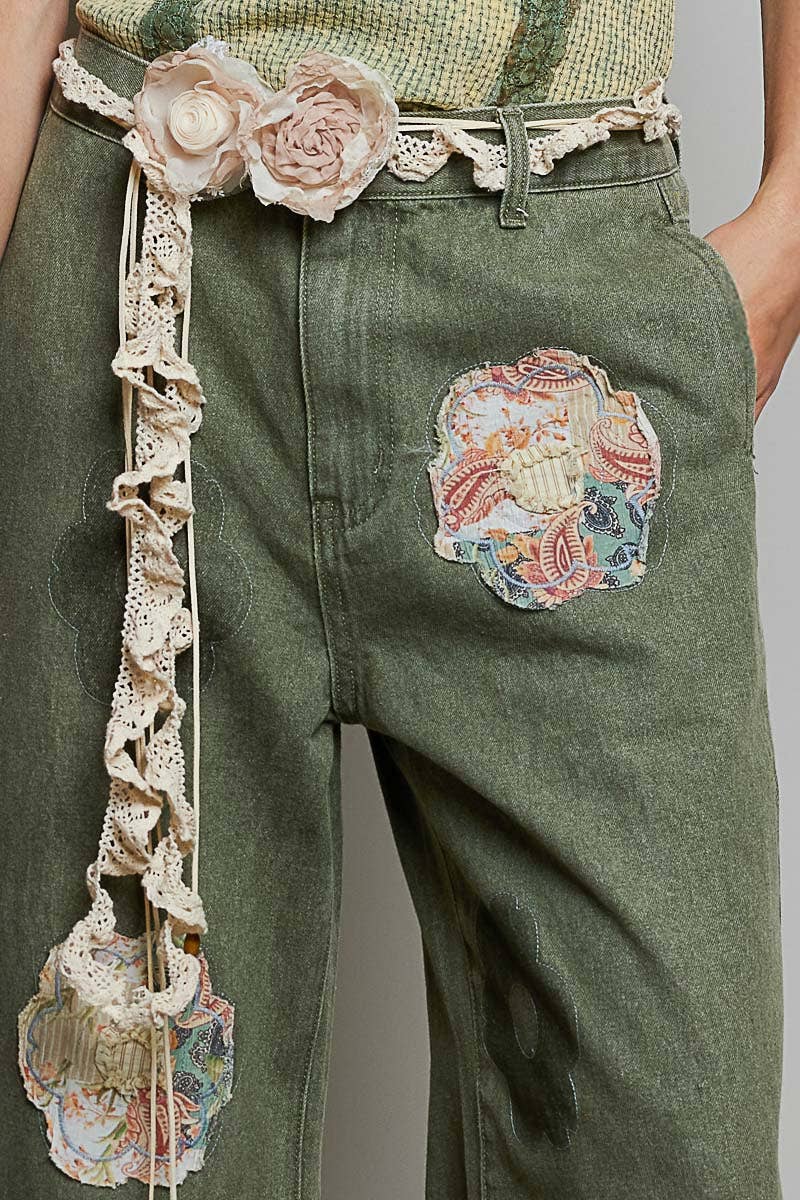 Handmade Crochet Flower Casual Layering Belt