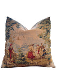 Colette Toile Throw Pillow with Feather Insert 