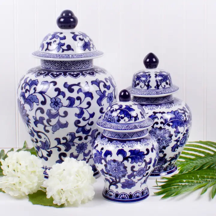 11" Chinoiserie Ginger Jar
