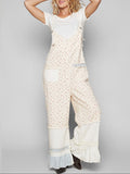 Dainty Floral Wide-Leg Overalls