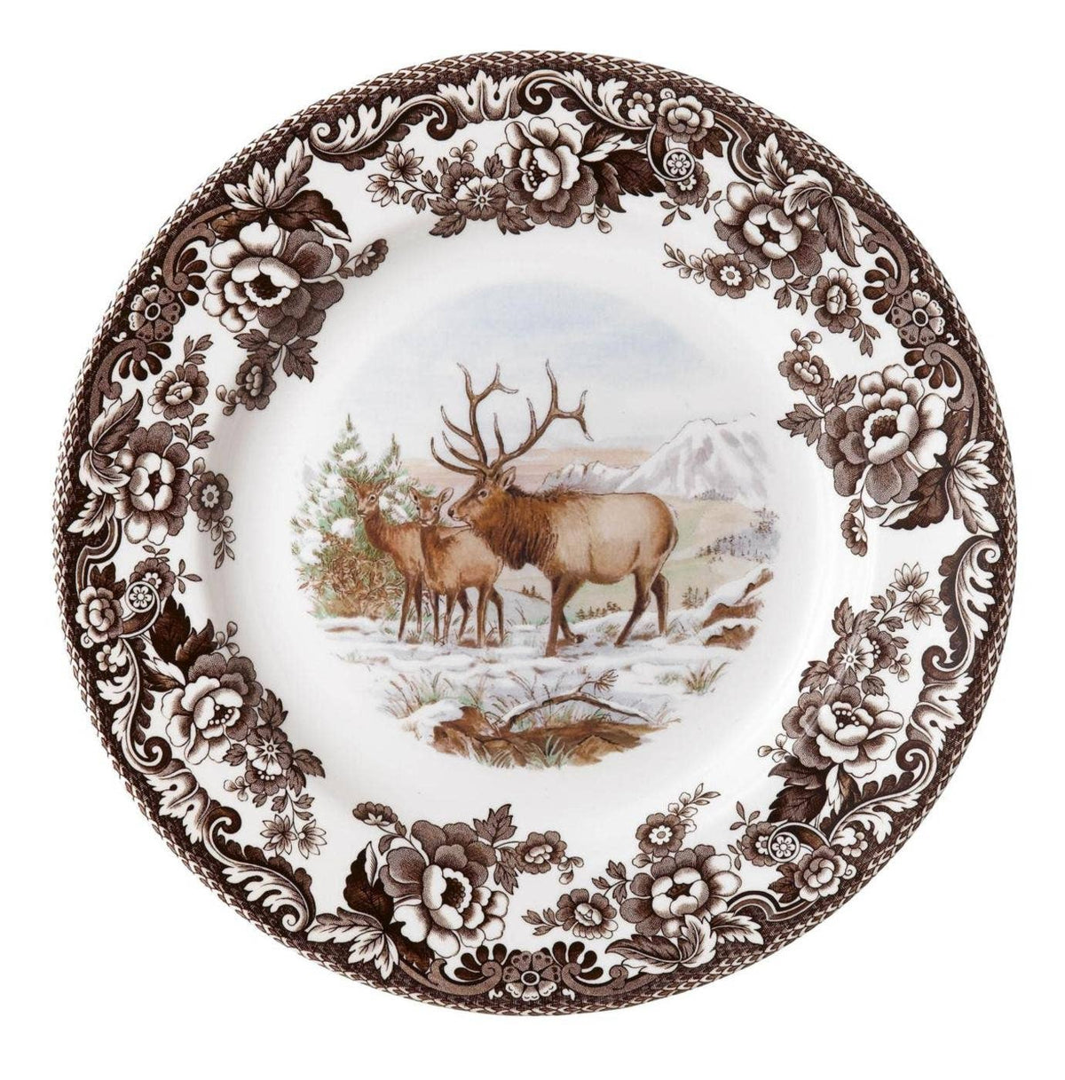 Spode Woodland Winter Scenes Dinner Plate (Elk)