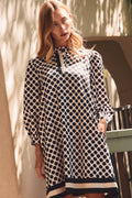 Allover Polka Dot Shift Dress