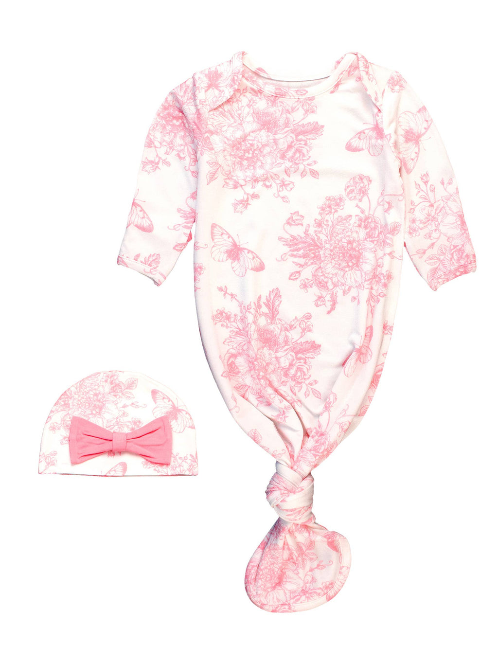 Pink Toile Mommy & Me Gown Set
