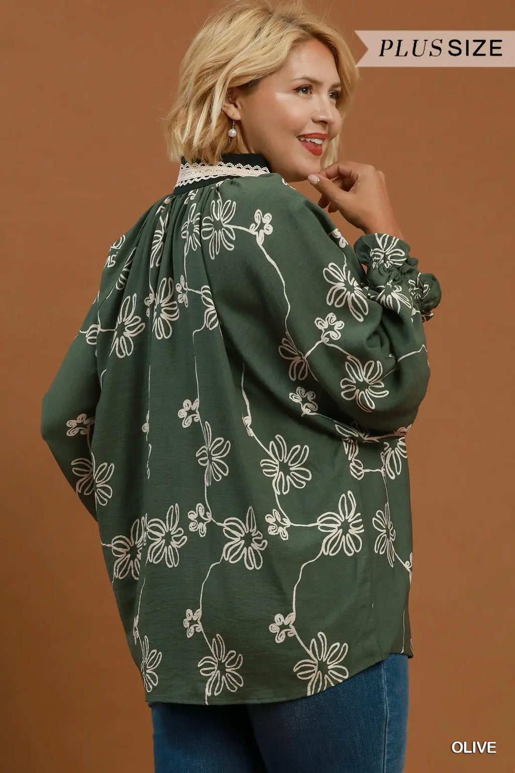 Floral Printed Balloon Sleeve Blouse