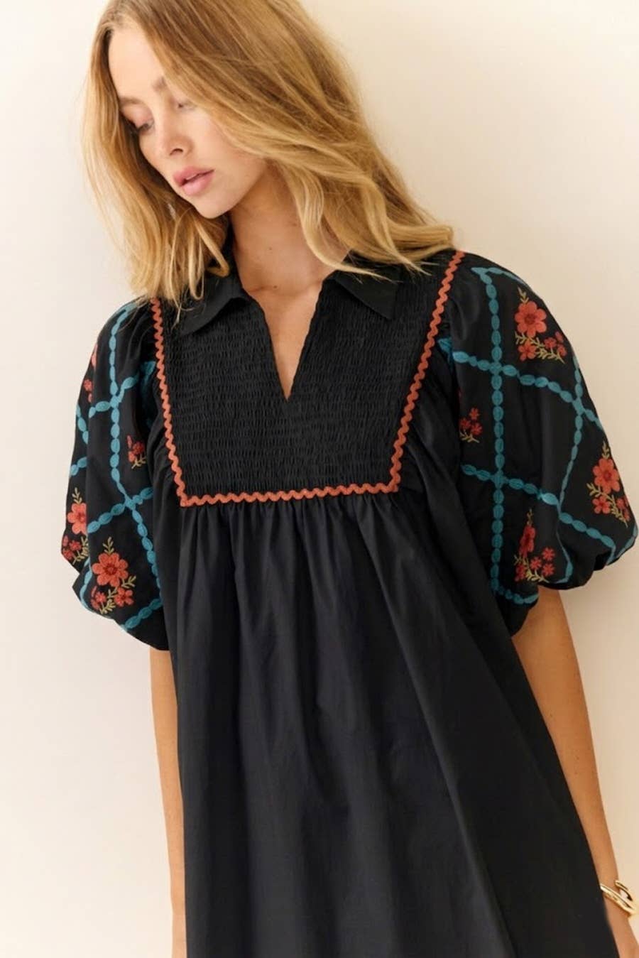 Cotton Poplin Midi Dress