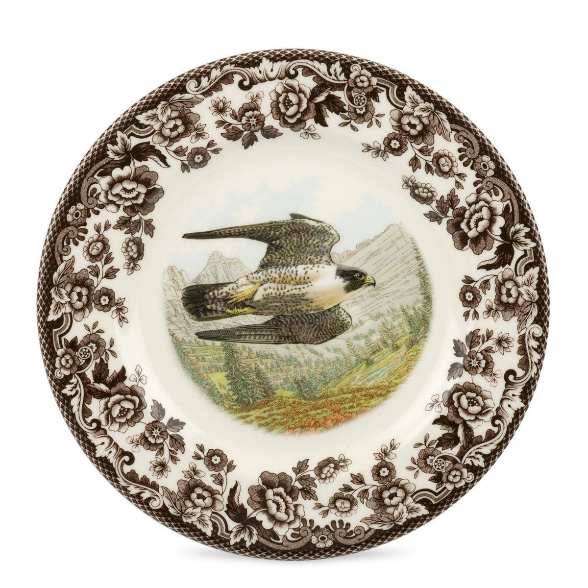 Woodland Birds of Prey SALAD PLATE 8" FALCON